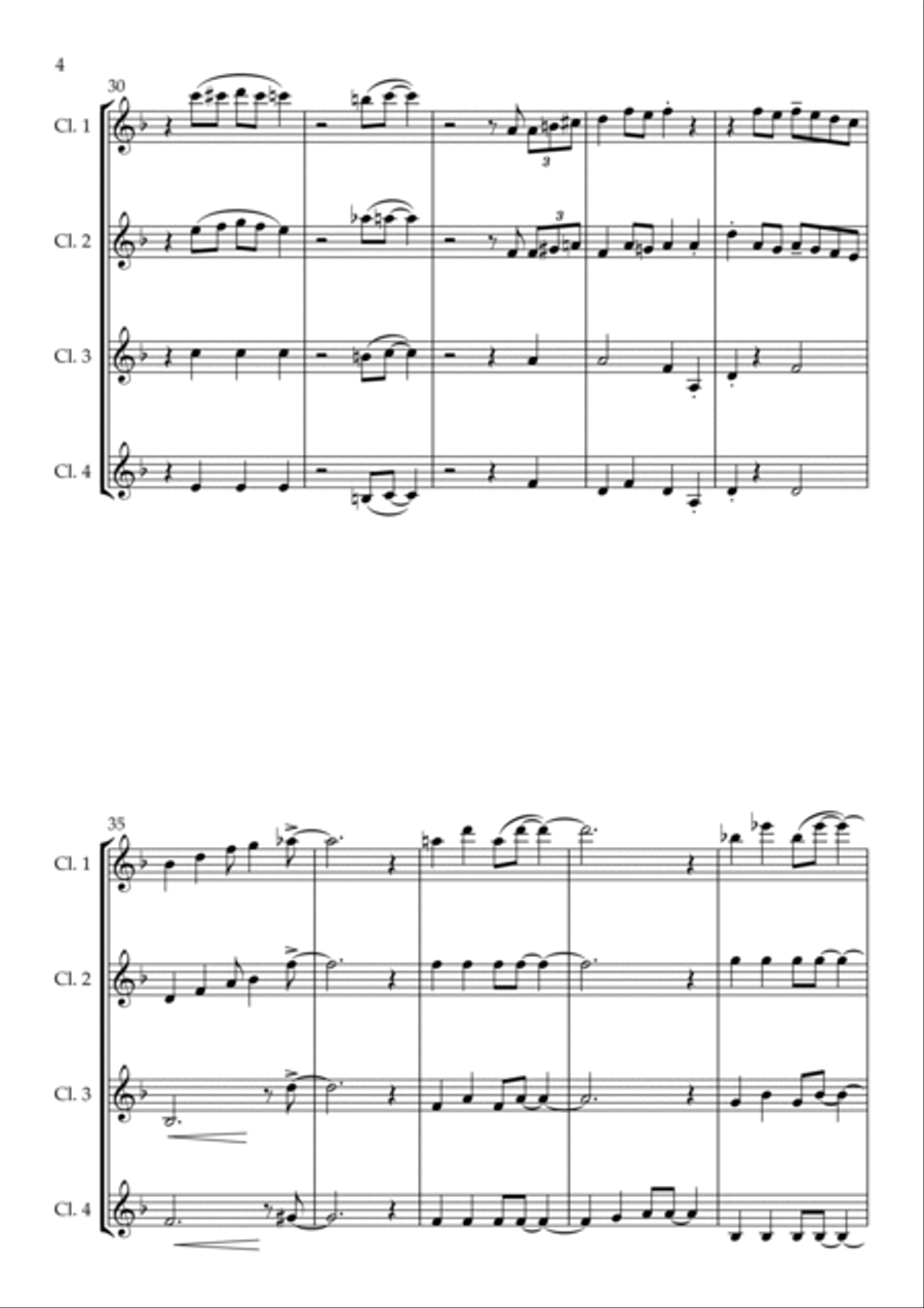 Big Spender Woodwind Quartet scores gallery preview page 4
