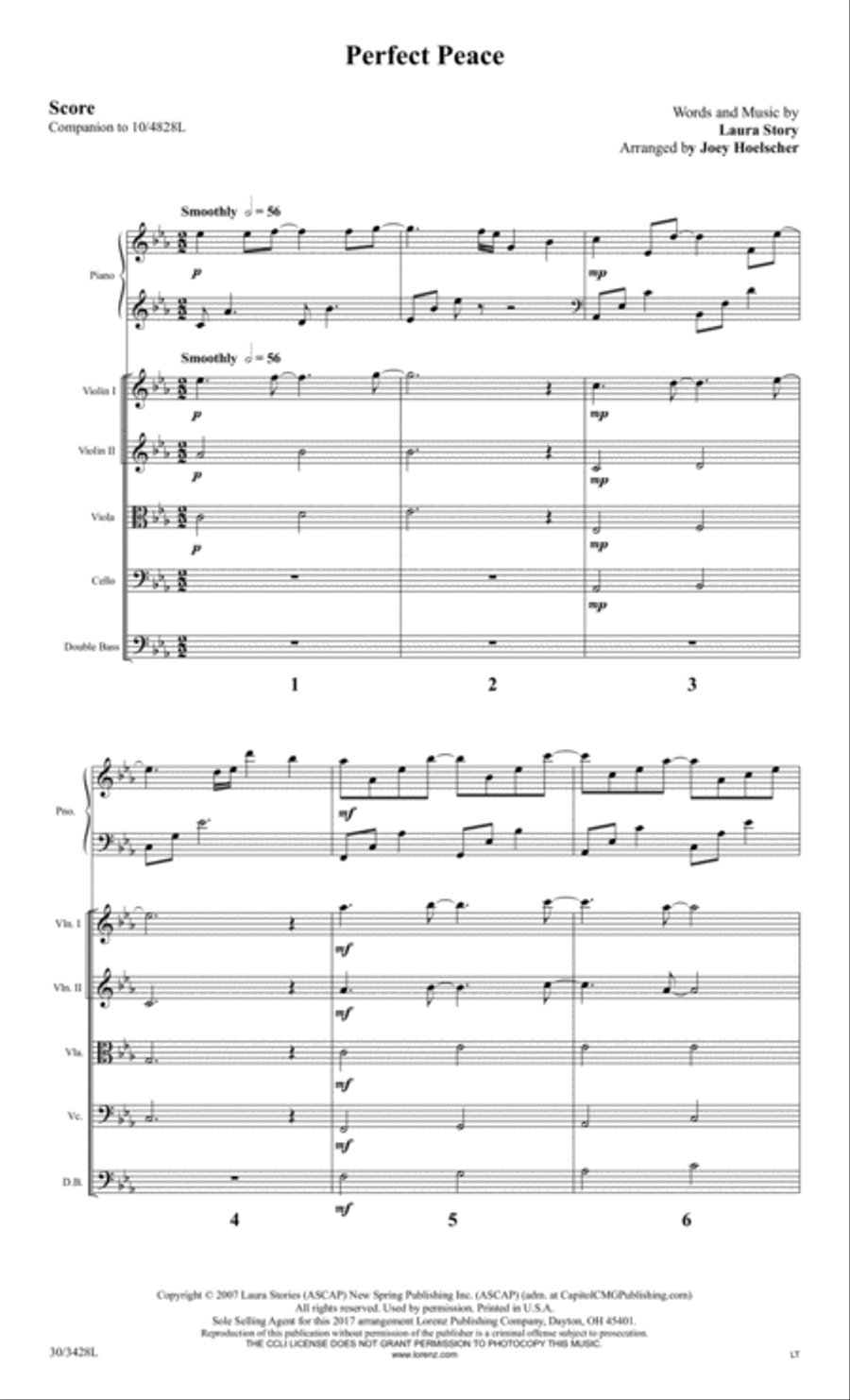 Perfect Peace - Instrumental Ensemble Score and Parts Choir scores gallery preview page 4