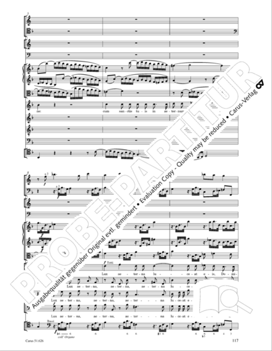 Missa longa in C major (Missa longa in C) 4-Part scores gallery preview page 129