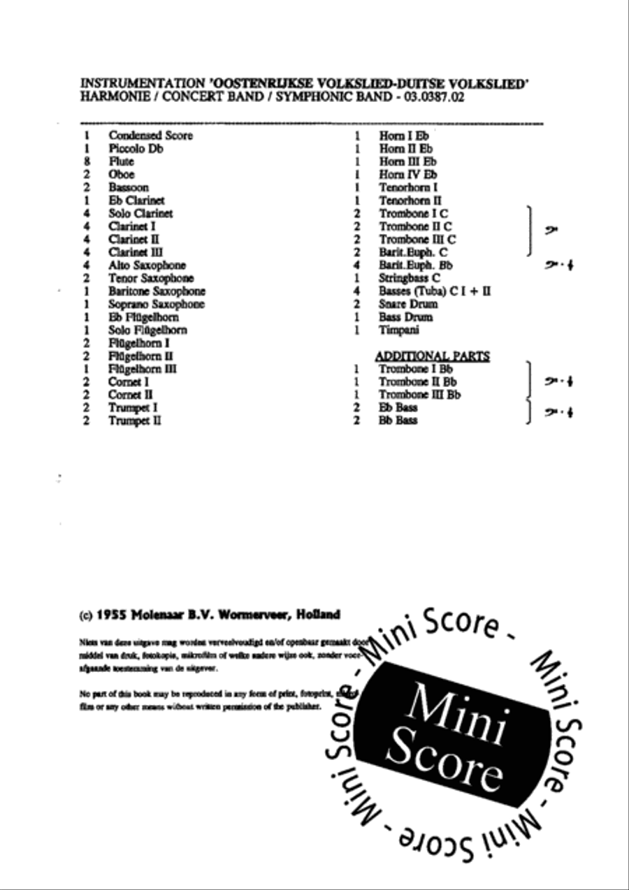 National Anthem of Germany and Austria Concert Band scores gallery preview page 4