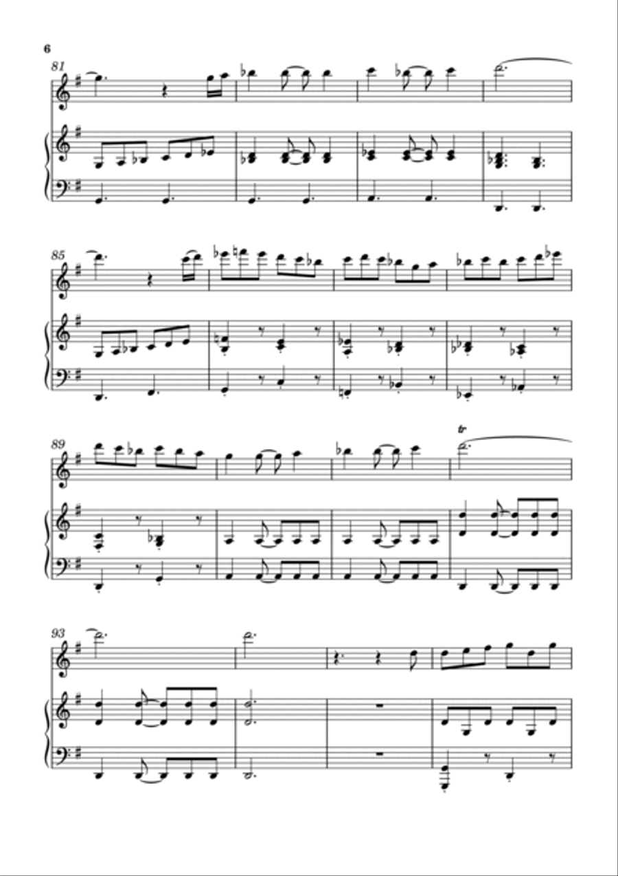 A Medley of Three Christmas Carols Woodwind Duet scores gallery preview page 6