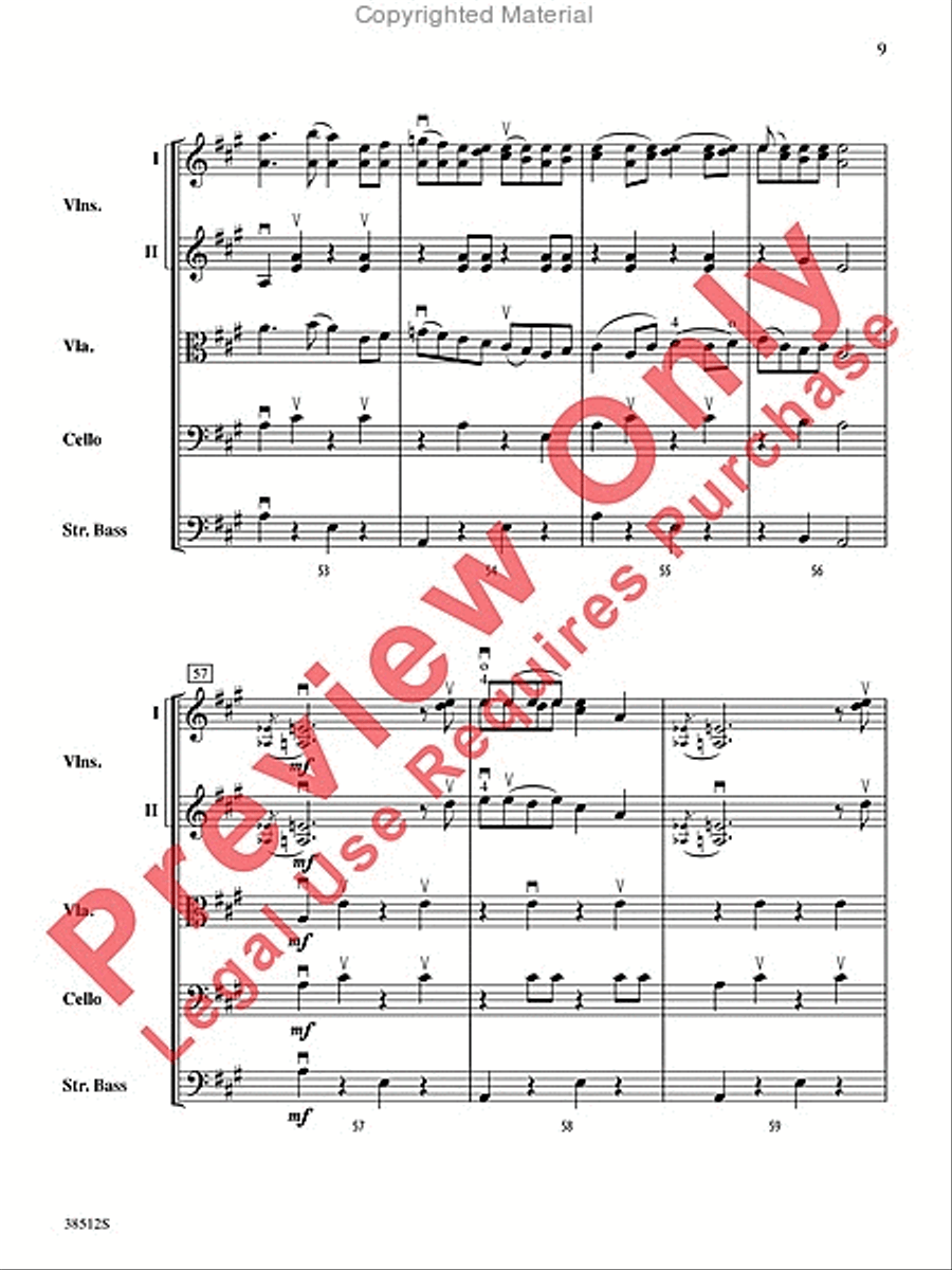 Bluegrass Fiddle Frenzy String Orchestra scores gallery preview page 10