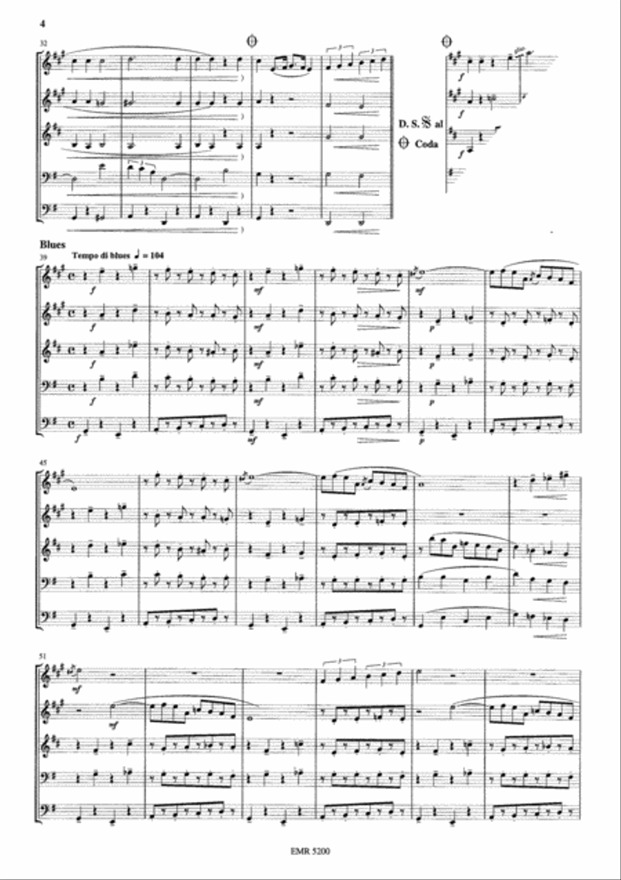 6 Songs Brass Quintet scores gallery preview page 5