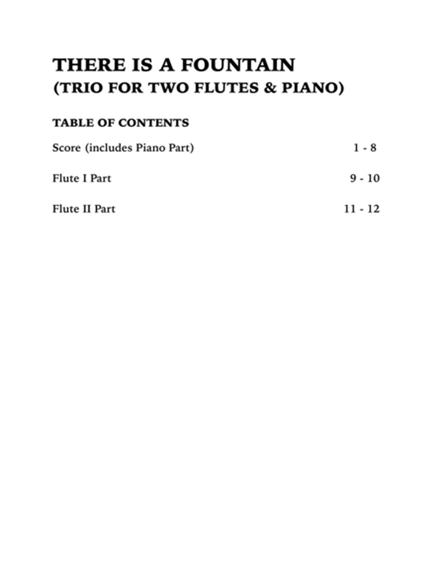 There is a Fountain (Trio for Two Flutes and Piano) image number null