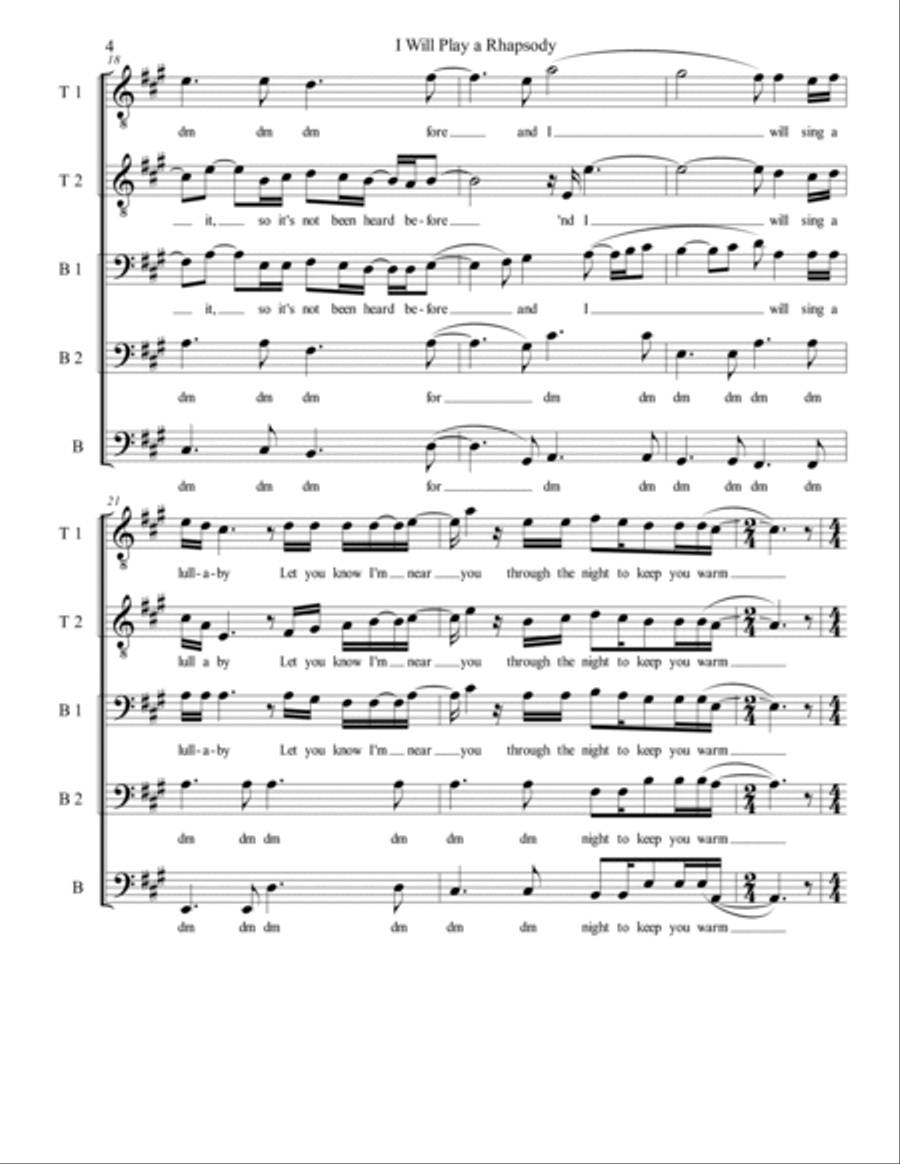 I Will Play A Rhapsody I Will Play A Rhapsody Tenor Voice scores gallery preview page 4