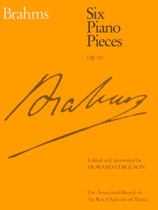 Book cover for Six Piano Pieces, Op. 118