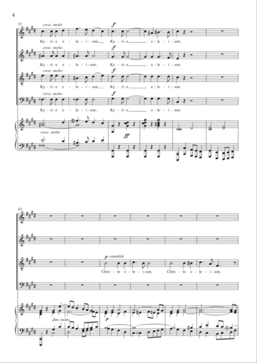 Messe Solennelle en Ut# mineur, Op. 16 4-Part scores gallery preview page 5