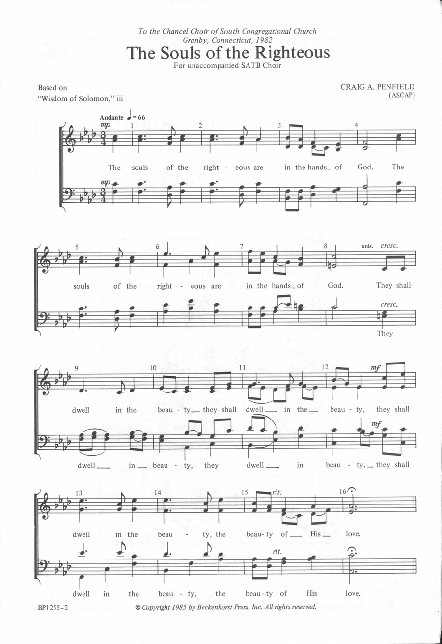 The Souls of the Righteous 4-Part scores gallery preview page 2