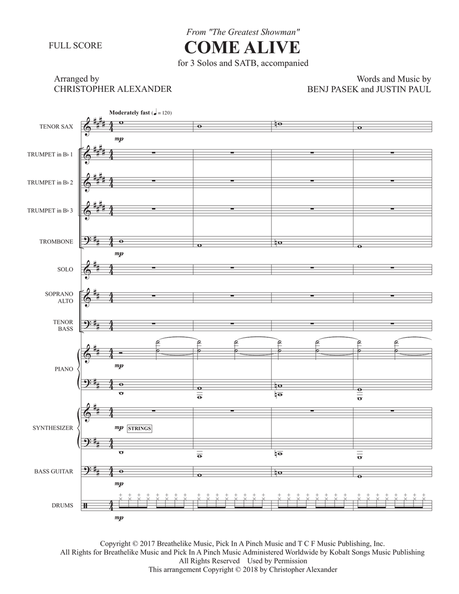 Come Alive Large Ensemble scores gallery preview page 4