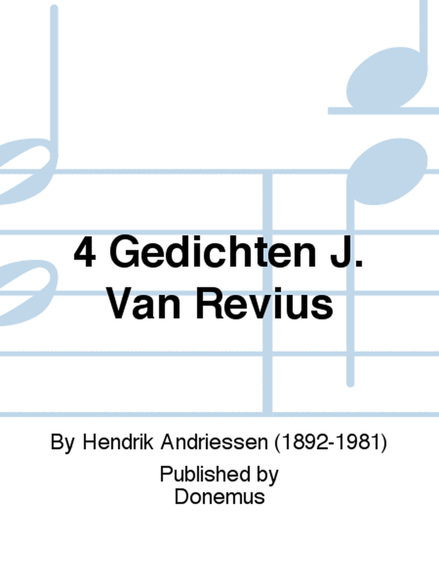 4 Gedichten J. Van Revius