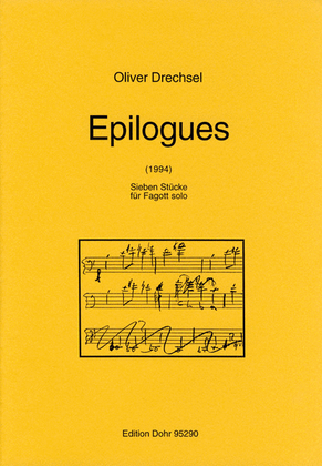 Book cover for Epilogues op. 14 (1994) -Sieben Stücke für Fagott solo-