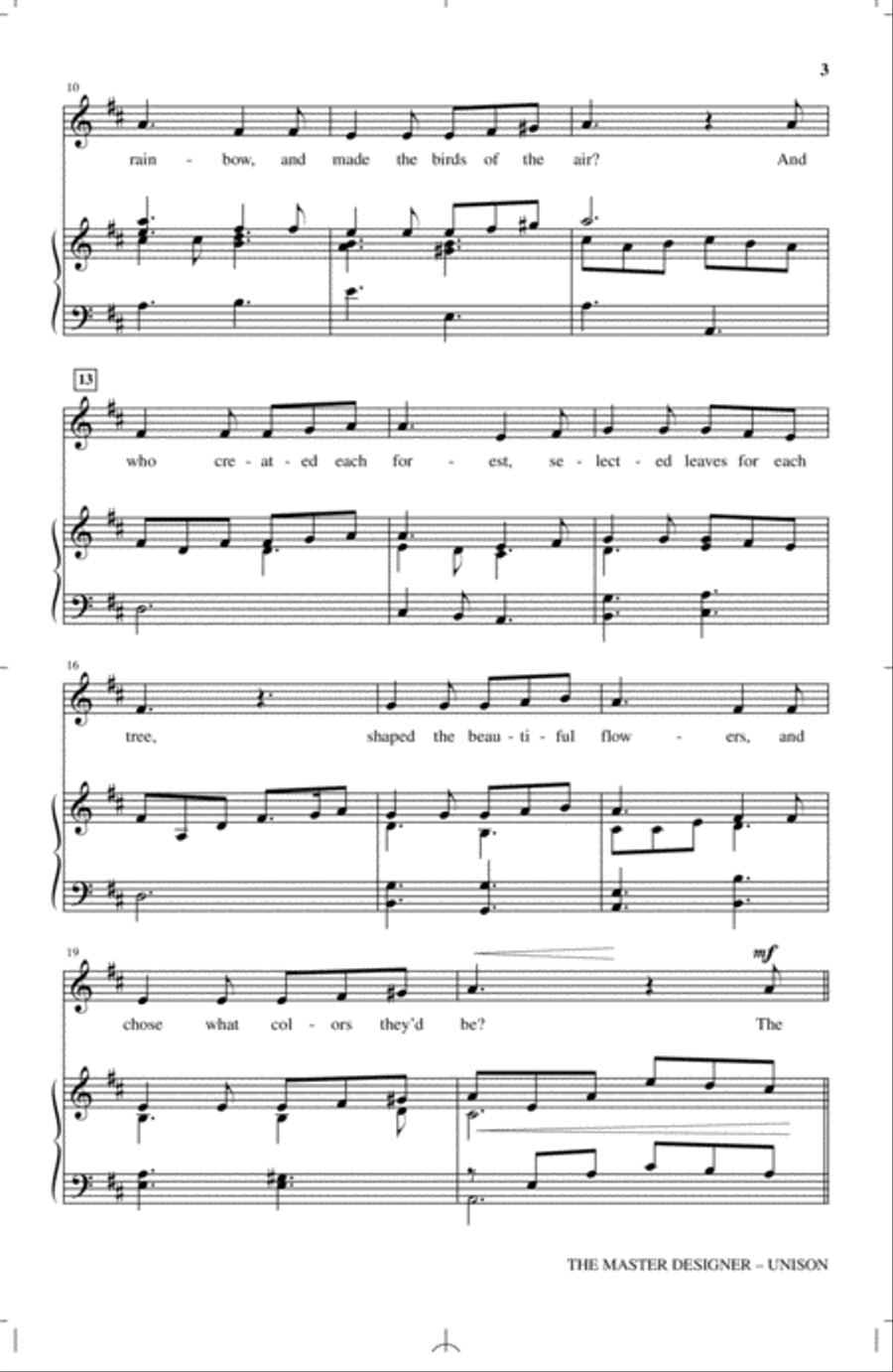 The Master Designer The Master Designer Unison Choir scores gallery preview page 2
