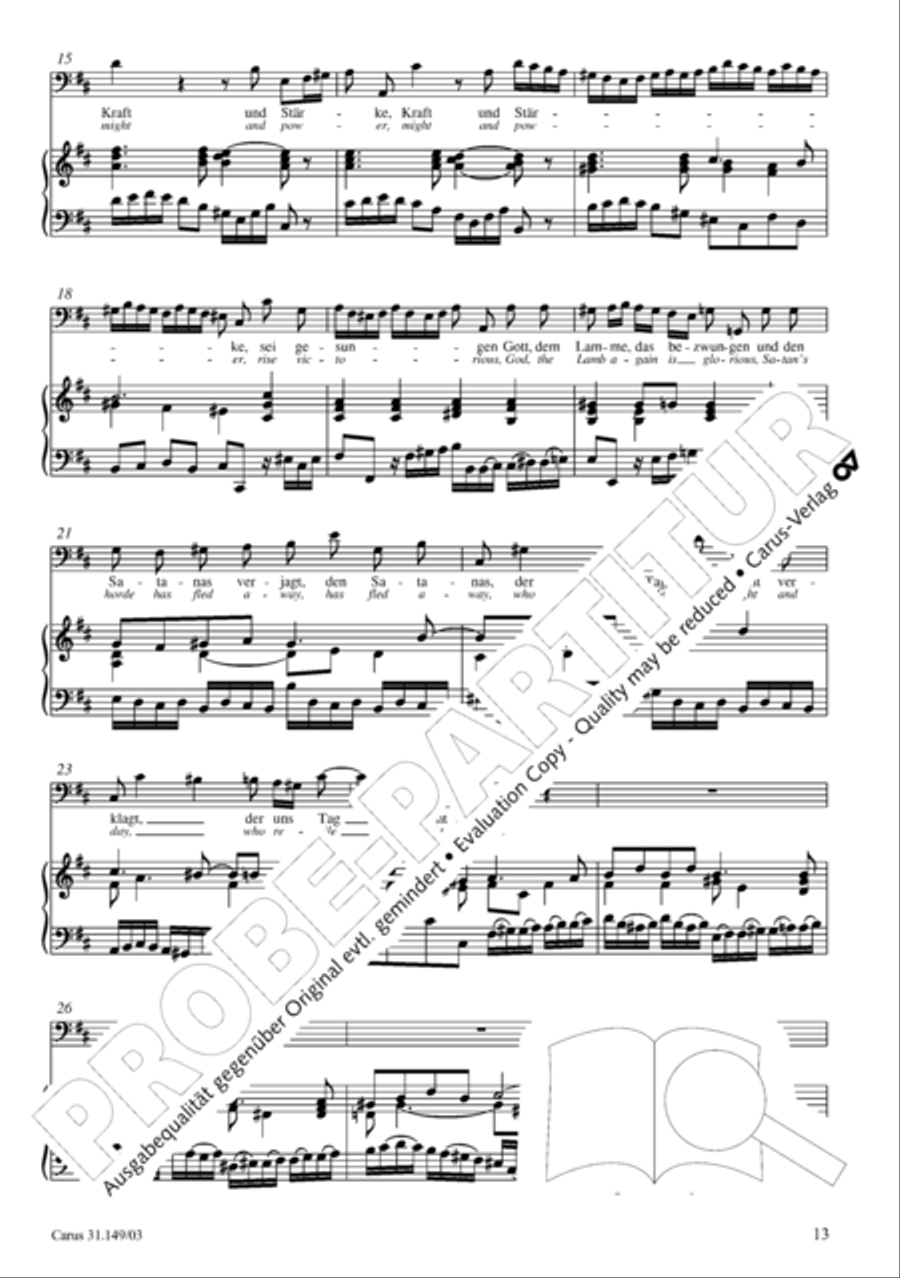 The voice of rejoicing and hope (Man singet mit Freuden vom Sieg) 4-Part scores gallery preview page 14