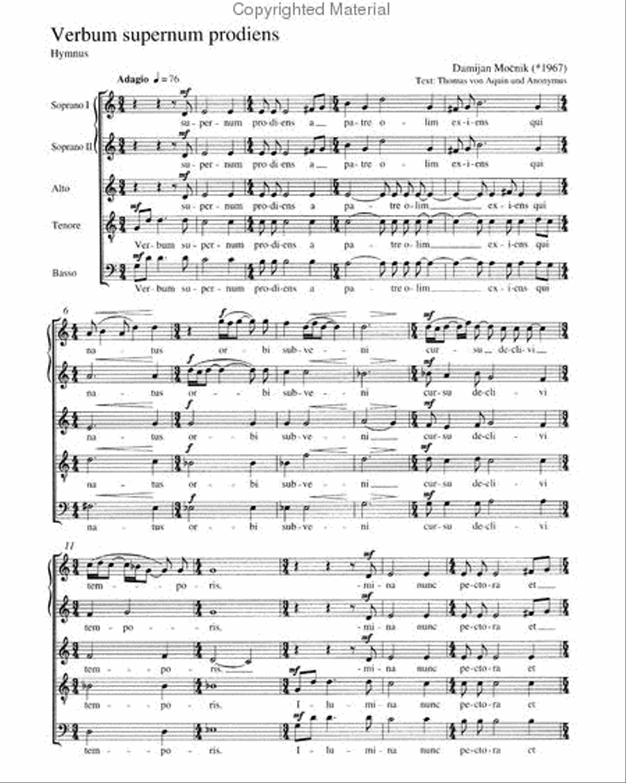 Verbum supernum prodiens Verbum supernum prodiens SSATB scores gallery preview page 2