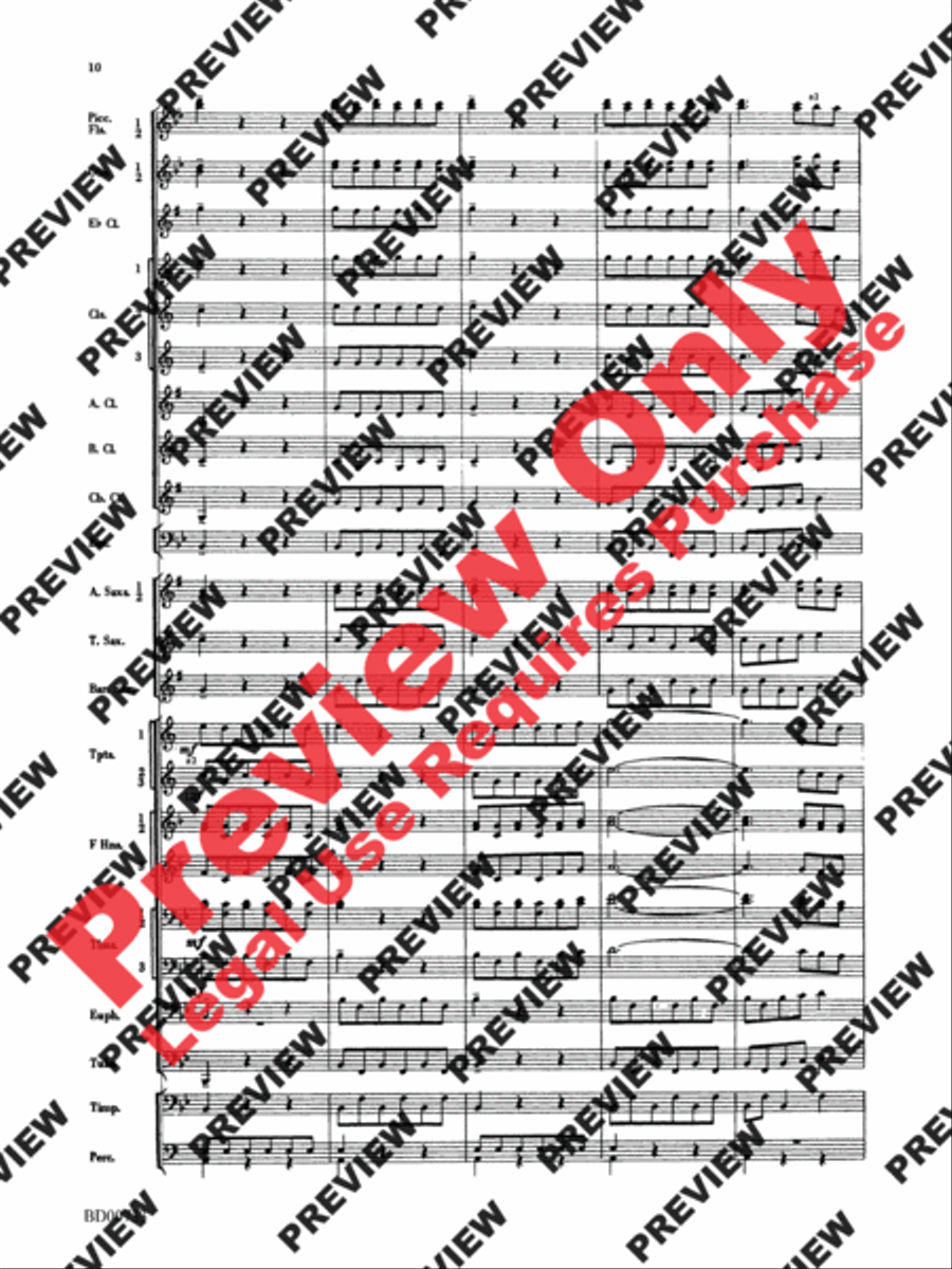 Water Music Suite Concert Band scores gallery preview page 10