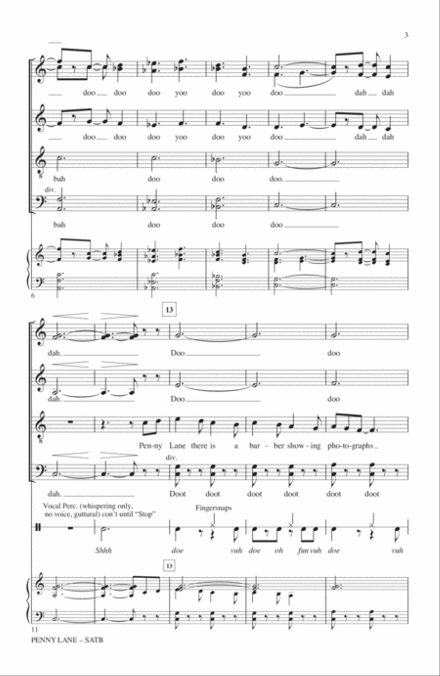 Penny Lane Penny Lane 4-Part scores gallery preview page 2