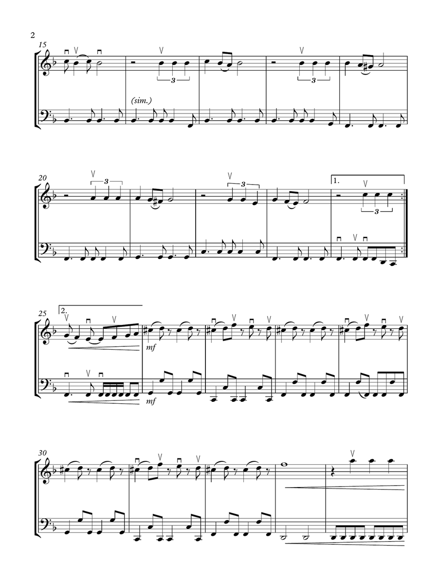 Can't Take My Eyes Off Of You String Duet scores gallery preview page 2