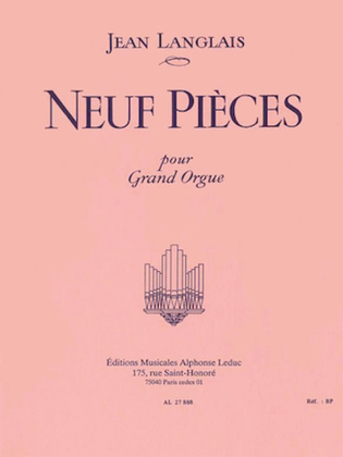 Book cover for Nine Pieces For Organ