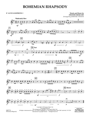 Book cover for Bohemian Rhapsody (arr. Johnnie Vinson) - Eb Alto Saxophone 2