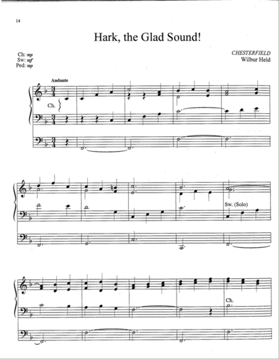 Music with Minimal Pedal Advent and Epiphany Organ scores gallery preview page 3