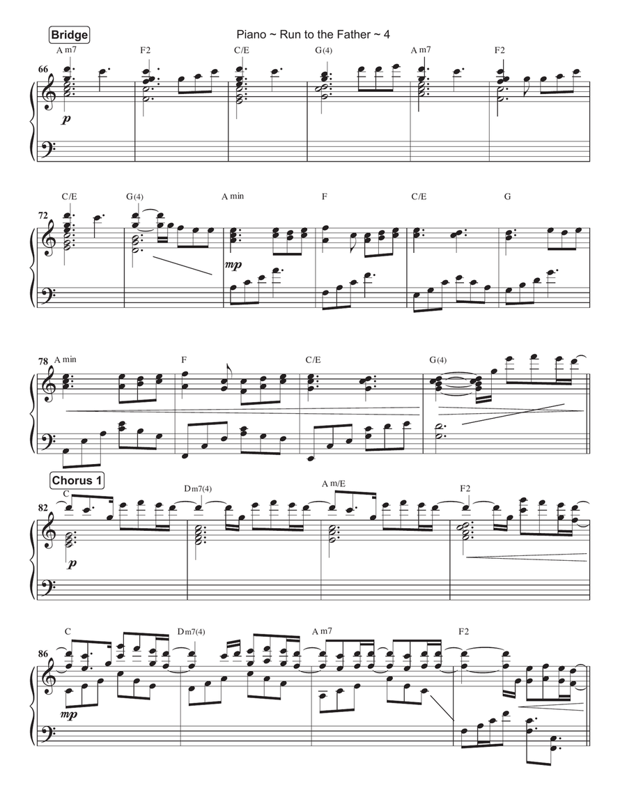 Run To The Father Piano Solo scores gallery preview page 5