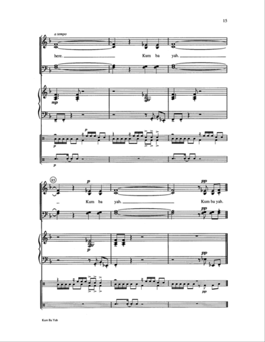 Kum Ba Yah Choir scores gallery preview page 15