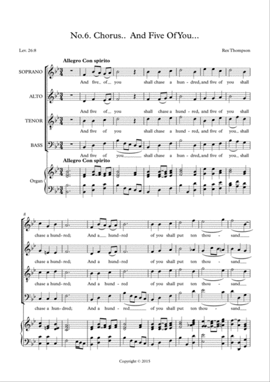 And Five Of You Choir scores gallery preview page 1
