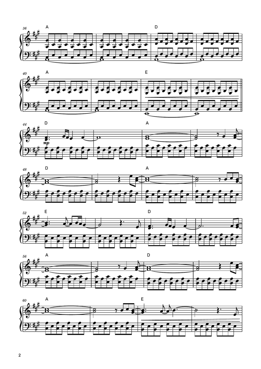 To Build A Home Piano Solo scores gallery preview page 2