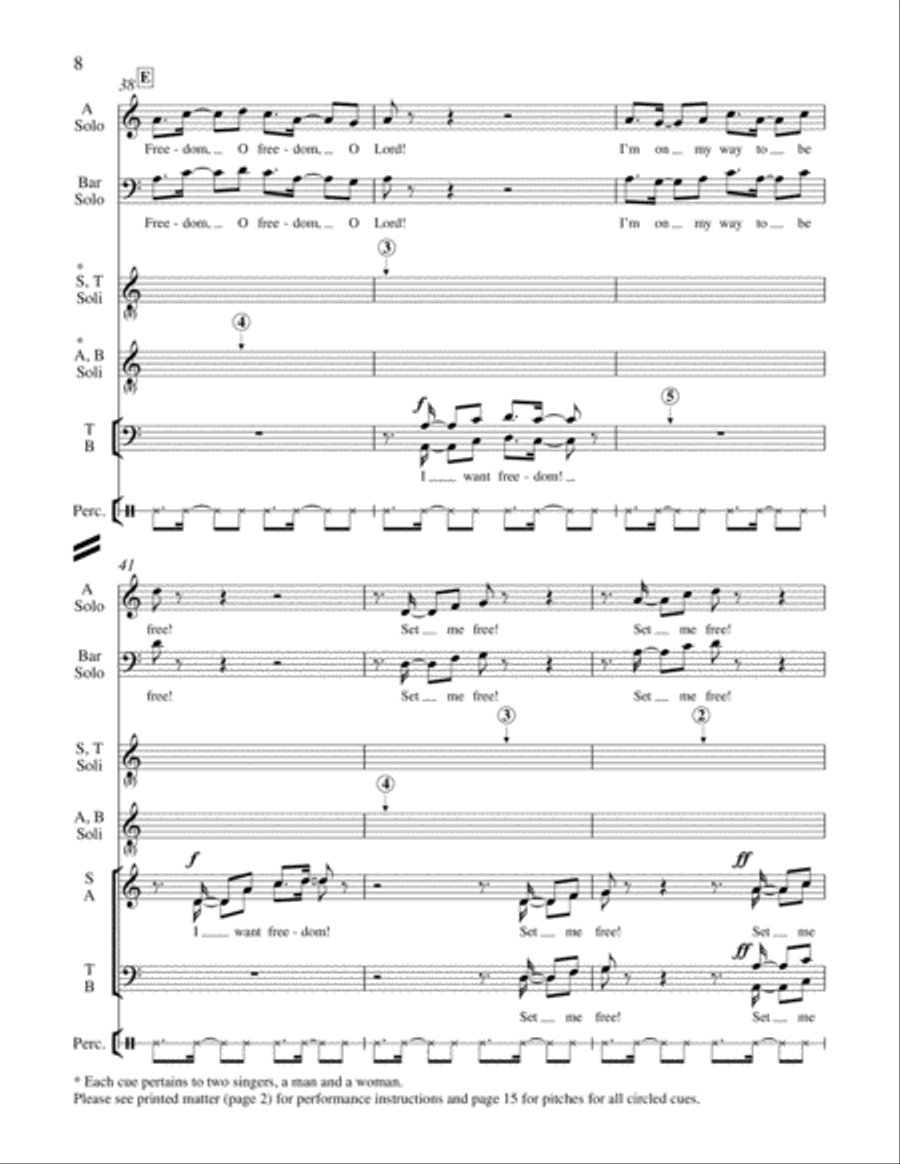 Freedom Song 4-Part scores gallery preview page 7