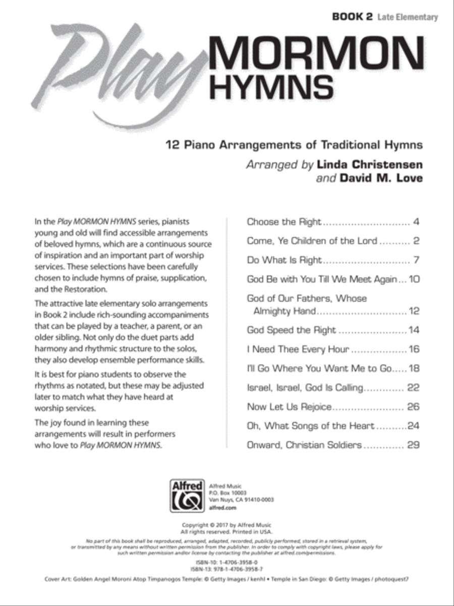 Play Mormon Hymns, Book 2 Easy Piano scores gallery preview page 2