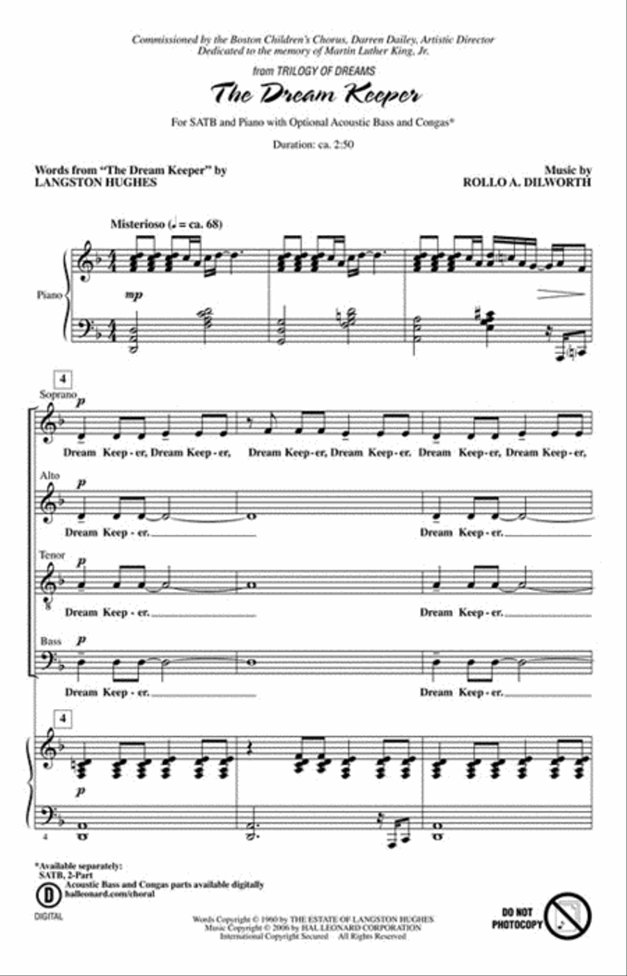 The Dream Keeper 4-Part scores gallery preview page 2