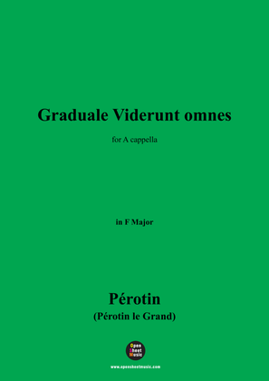 Book cover for Pérotin-Graduale Viderunt omnes,in F Major,for A cappella