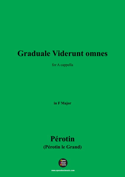 Pérotin-Graduale Viderunt omnes,in F Major,for A cappella image number null