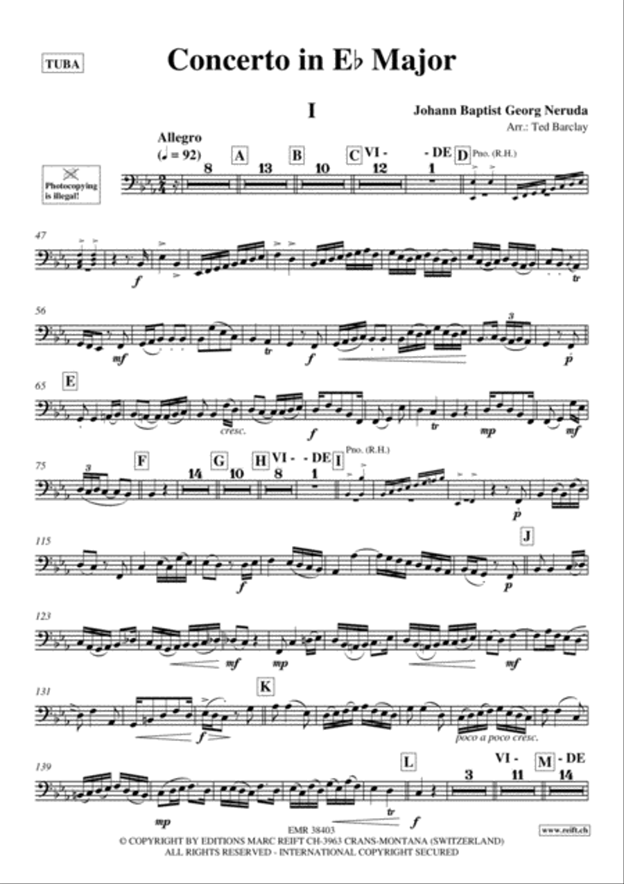 Concerto in Eb Major Tuba scores gallery preview page 2