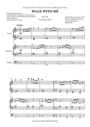 Walk With Me, Op. 108 (Organ Duet) by Vidas Pinkevicius (2022)