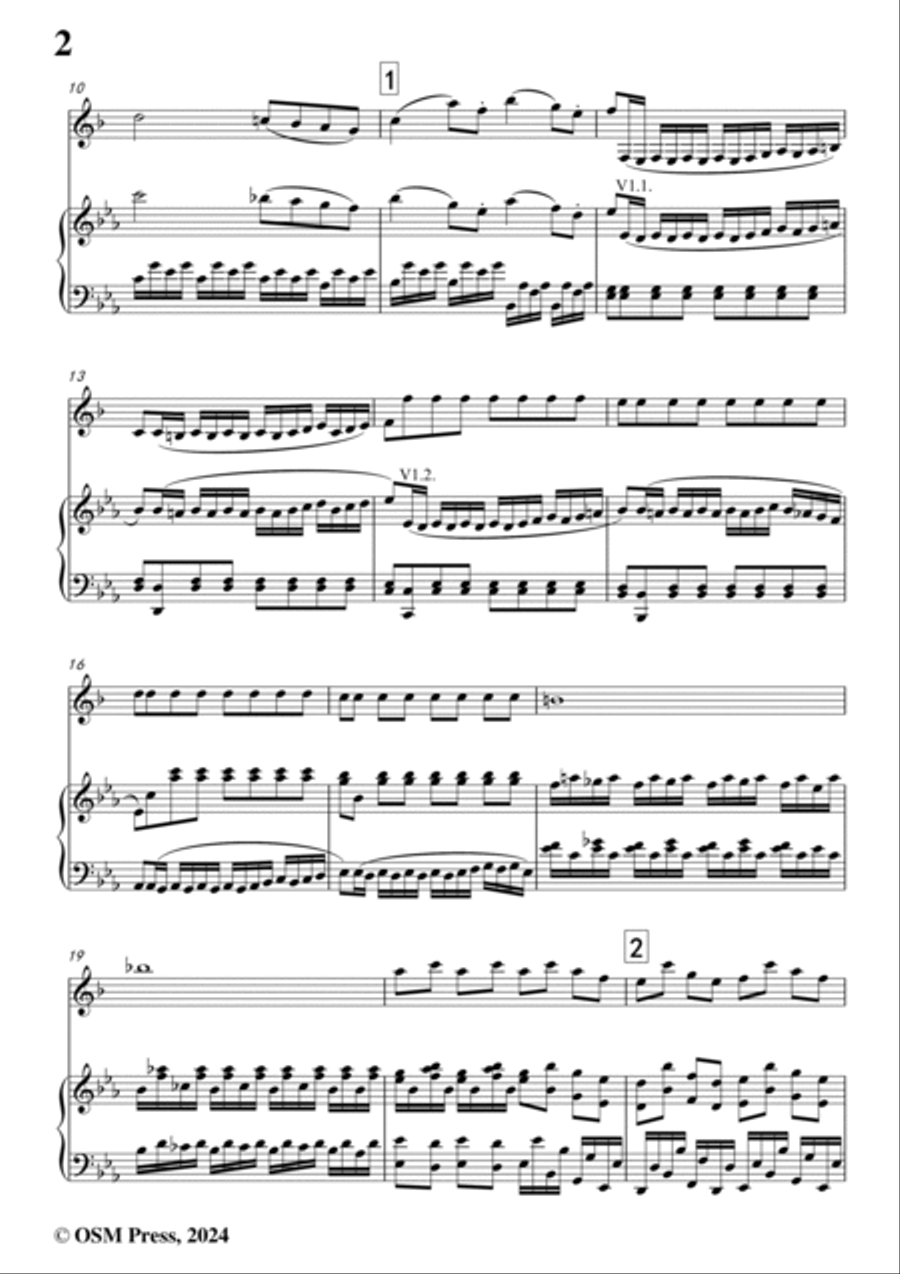 F. Krommer-Clarinet Concerto No.1,Op.36,for Clarinet and Piano B-Flat Clarinet scores gallery preview page 4