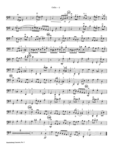 Brandenburg Concerto No. 3: Cello