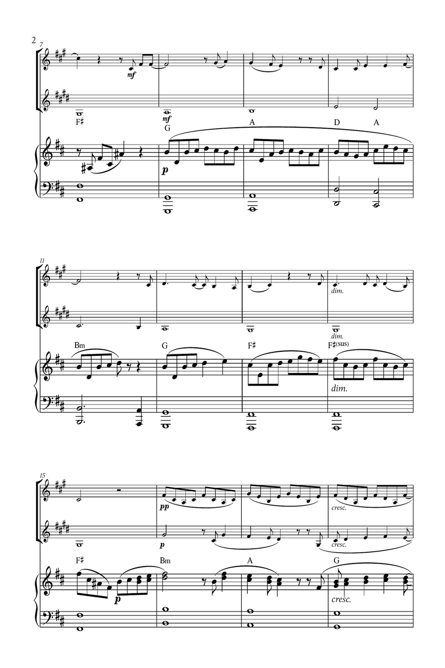 Mary, Did You Know? Woodwind Duet scores gallery preview page 2