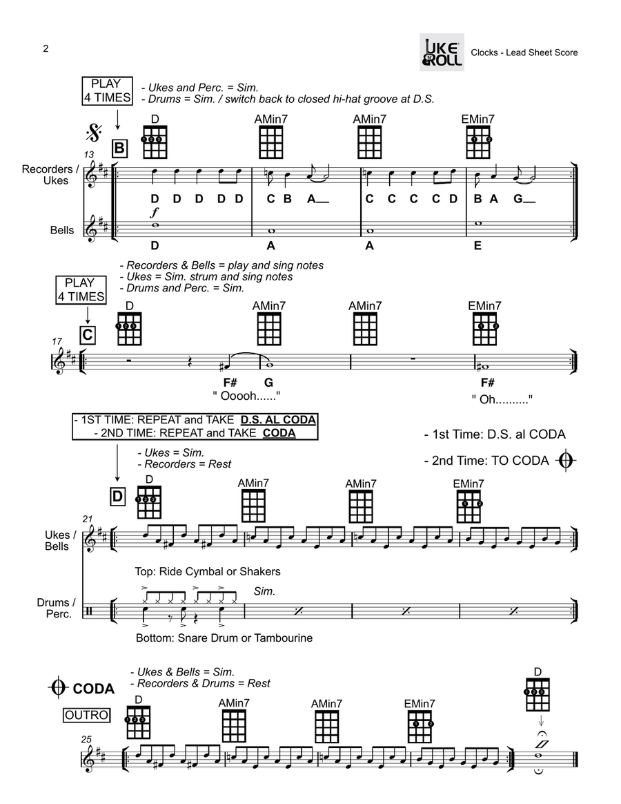 Clocks Large Ensemble scores gallery preview page 2
