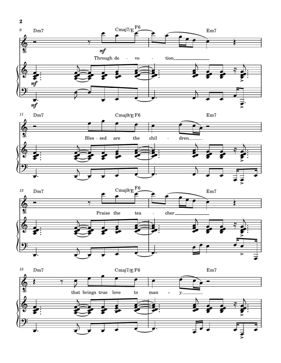 Devotion Piano, Vocal, Guitar scores gallery preview page 3