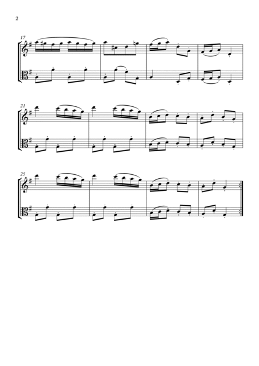 Musette in D Musette in D String Duet scores gallery preview page 3