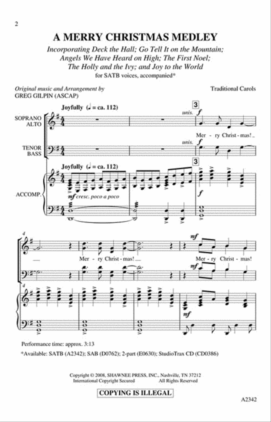A Merry Christmas Medley A Merry Christmas Medley 2-Part scores gallery preview page 2