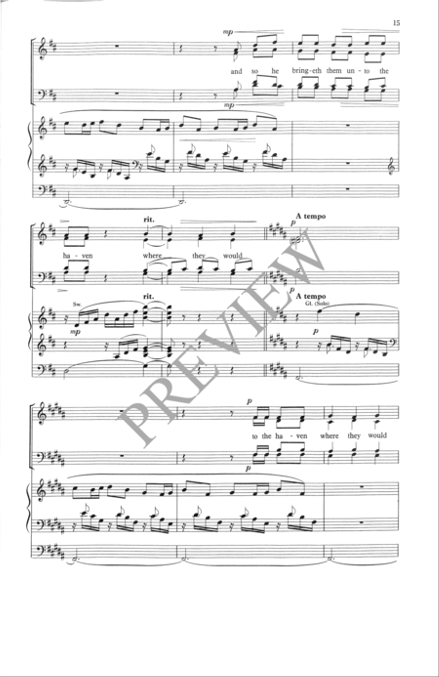 They that Go Down to the Sea in Ships 4-Part scores gallery preview page 16