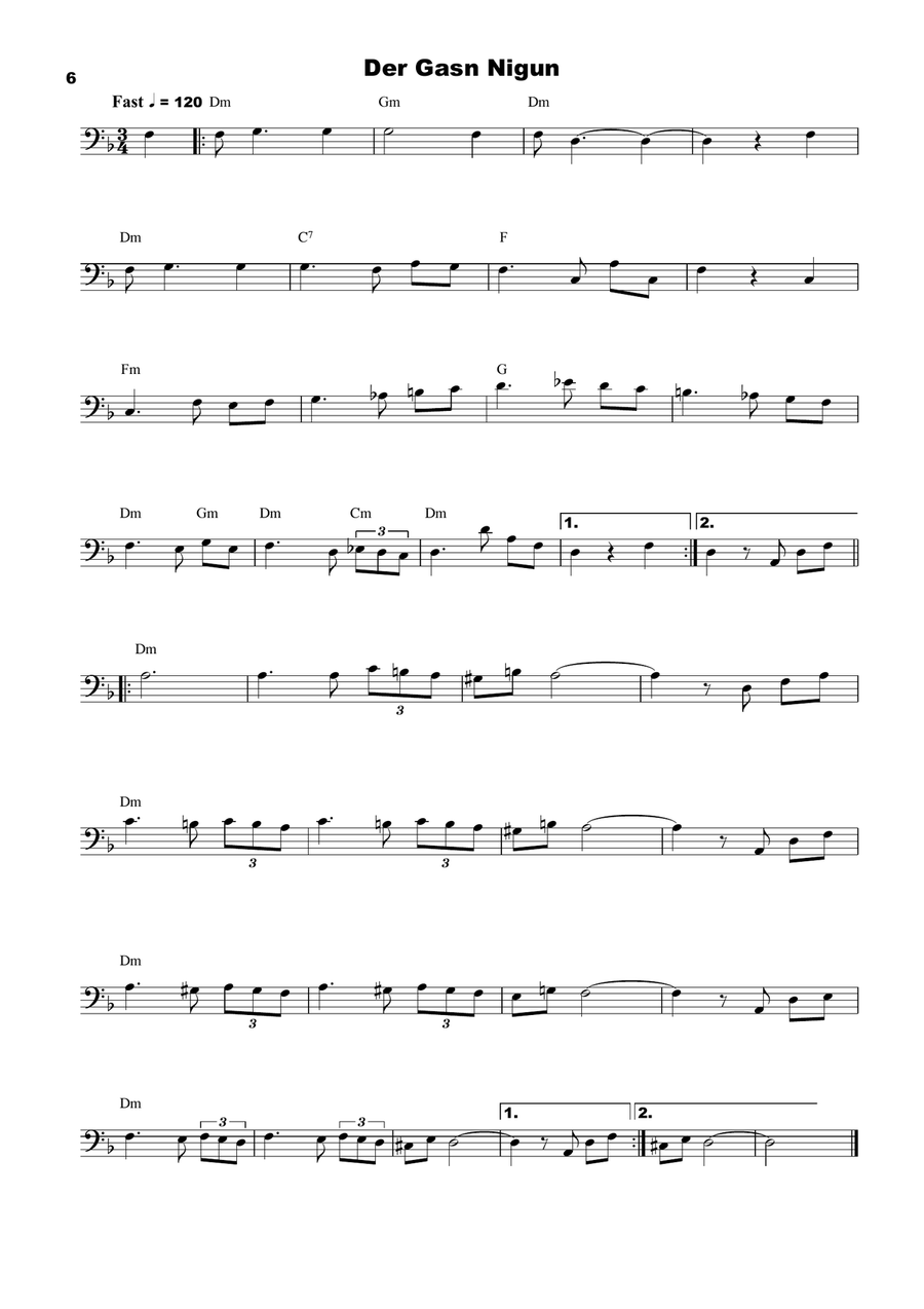25 Klezmer Tunes for Cello Cello Solo scores gallery preview page 6