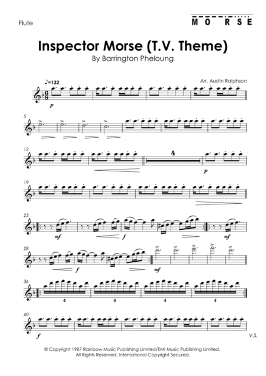 Inspector Morse Woodwind Quintet scores gallery preview page 3