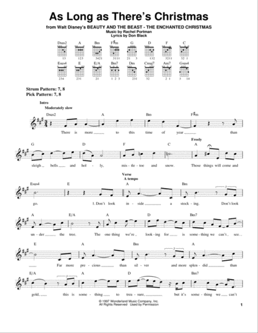 As Long As There's Christmas Acoustic Guitar scores gallery preview page 1