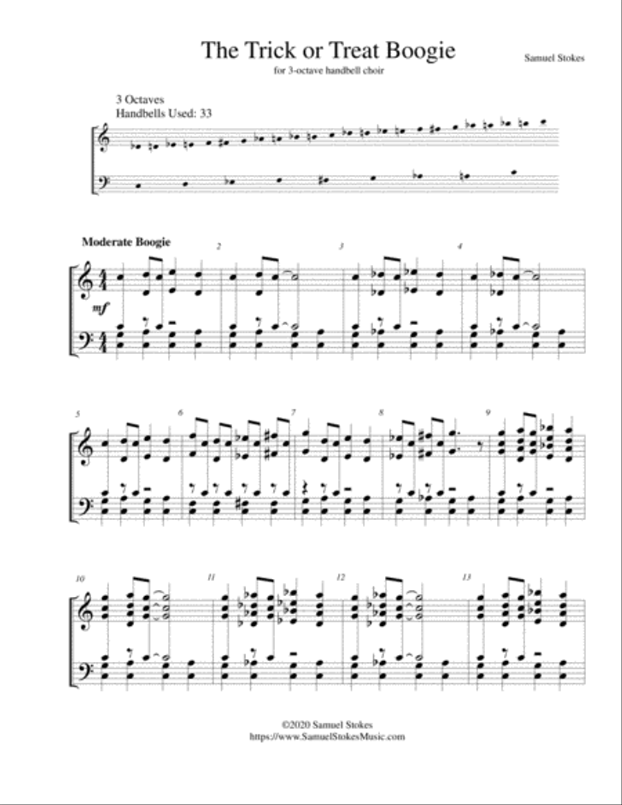 The Trick or Treat Boogie - for 3-octave handbell choir