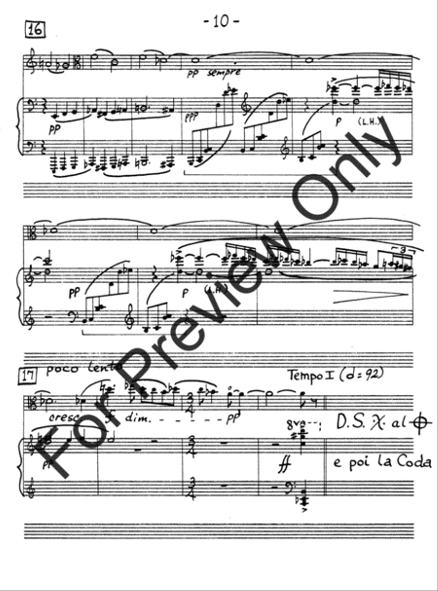 Sonata For Viola and Piano Piano Accompaniment scores gallery preview page 13