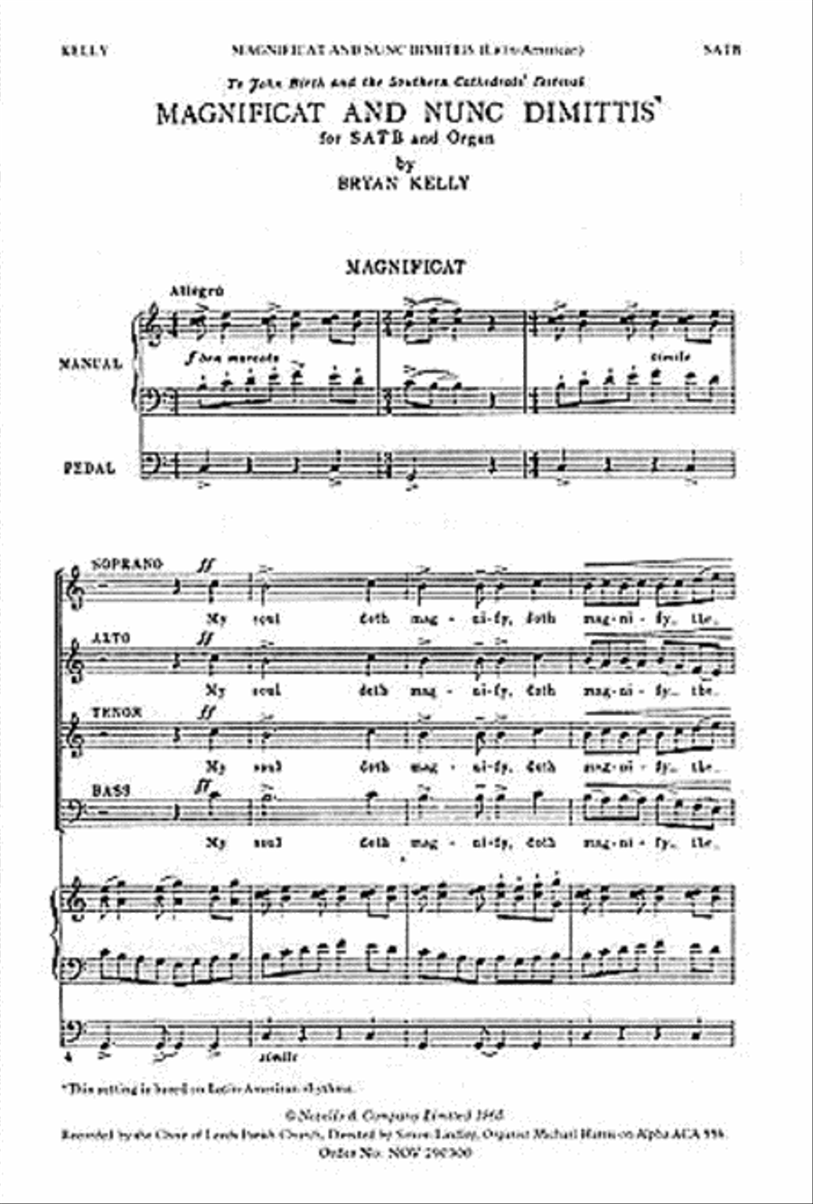 Magnificat and Nunc Dimittis (Latin American) 4-Part scores gallery preview page 1