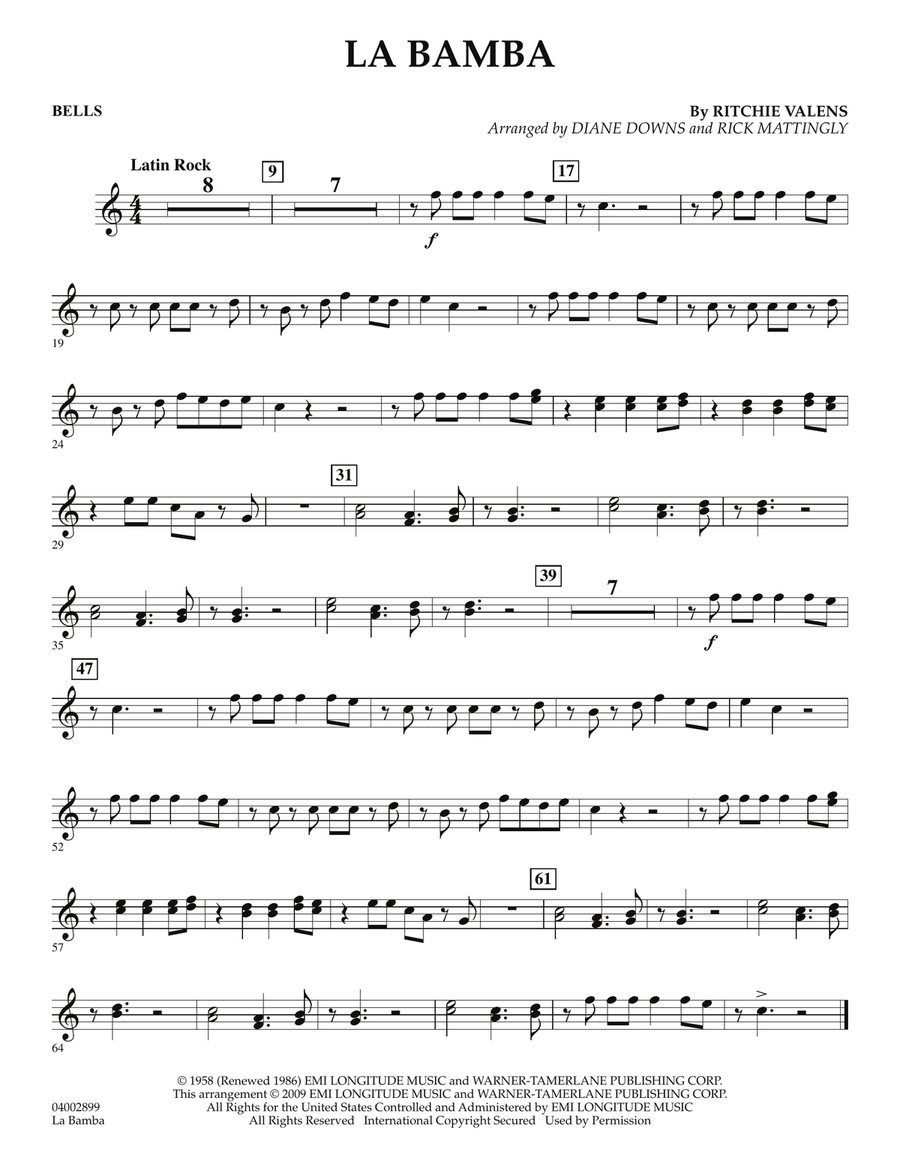 La Bamba - Bells Concert Band scores gallery preview page 1